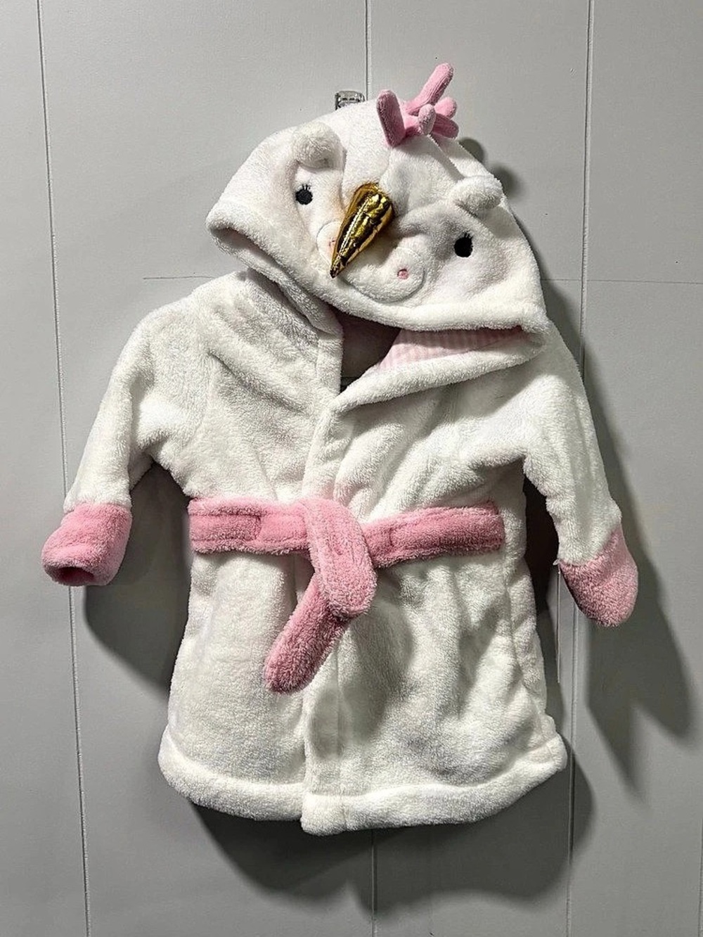 Target True White Unicorn Bath Robe Baby 6-9M